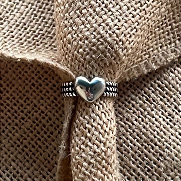 LOVE Heart Rings Vintage Handmade Weave Thai Silver adjustable ring New - Picture 1 of 16